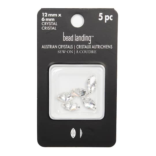 12mm Navette Sew-On Austrian Crystals by Bead Landing™, 5ct.